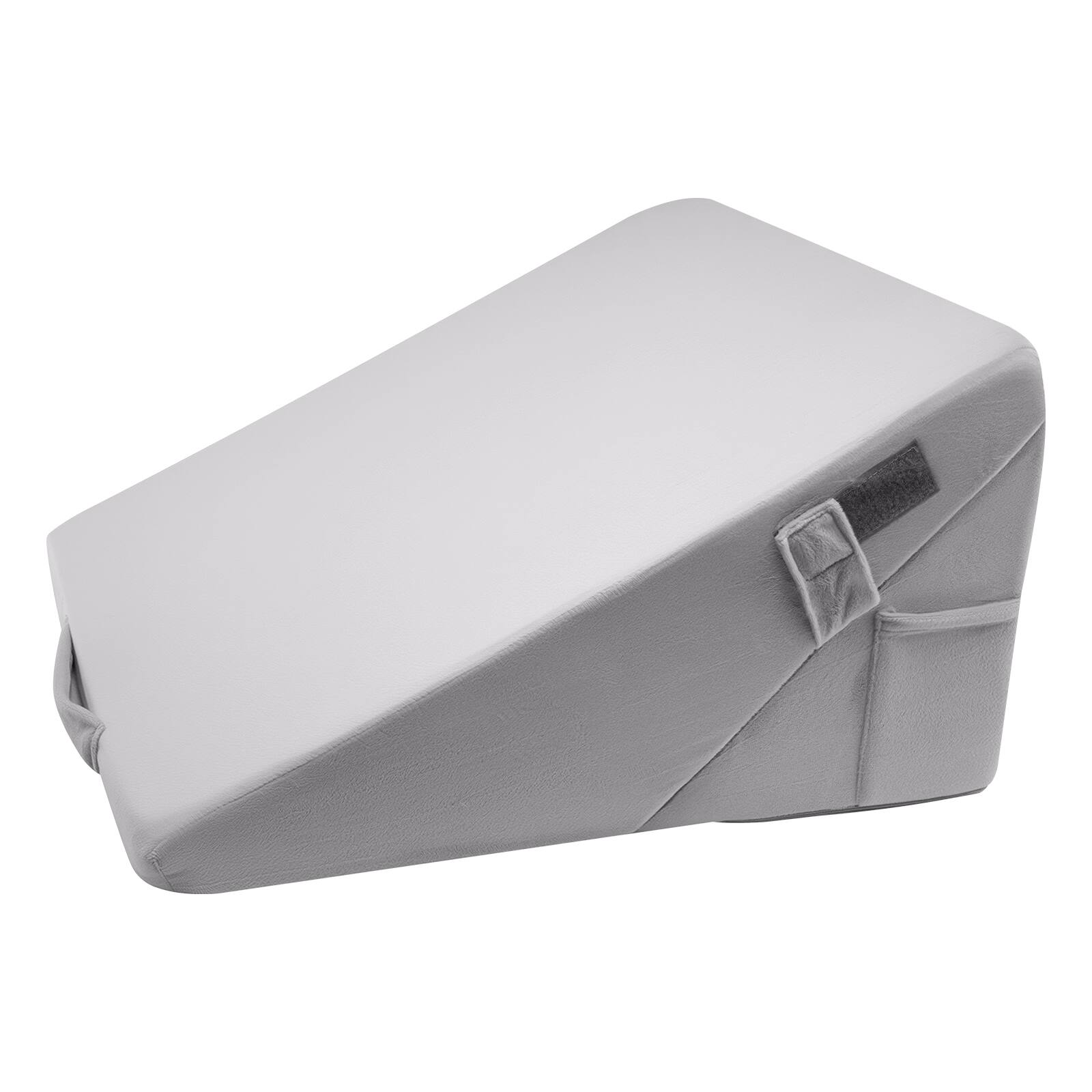 Alt View 5. VEVOR - Bed Wedge Pillow for Sleeping, Adjustable Orthopedic Bed Wedge, 25D High-Density Foam Filling & Soft Washable Cover - Light Gray.