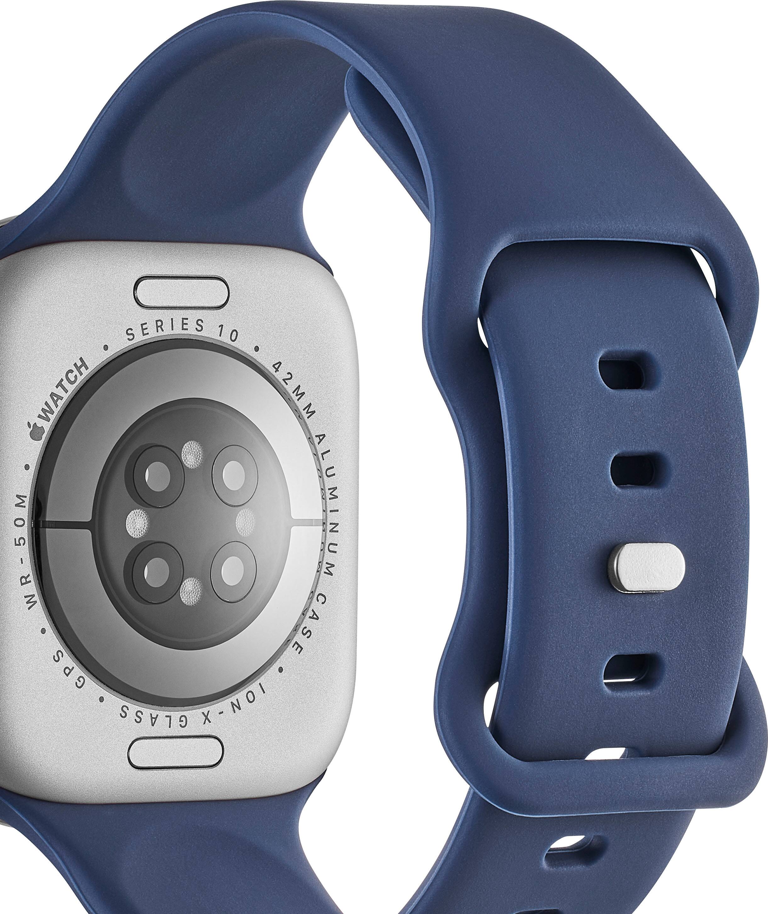 The text on the image reads: "Series 10 & Watch 42mm WR-50M 50M I Aluminum Case GPS - Noise Glass X."