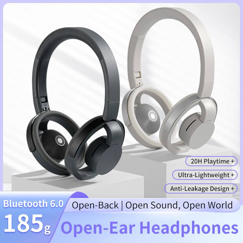 20H Playtime + Ultra-Lightweight + Anti-Leakage Design + Bluetooth 6.0 Open-Back | Open Sound, Open World 185g Open-Ear Headphones