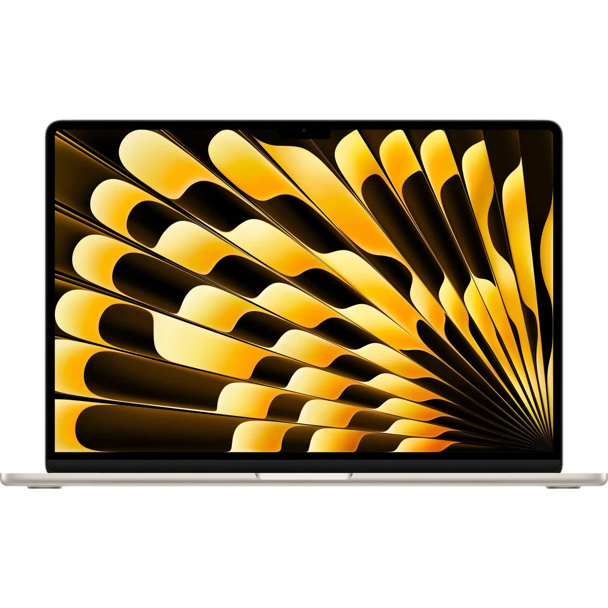 Front. Apple - Apple MacBook Air 15-inch Certified Refurbished "M2" 8CPU/10GPU with 8GB Memory - 512GB SSD - Starlight.