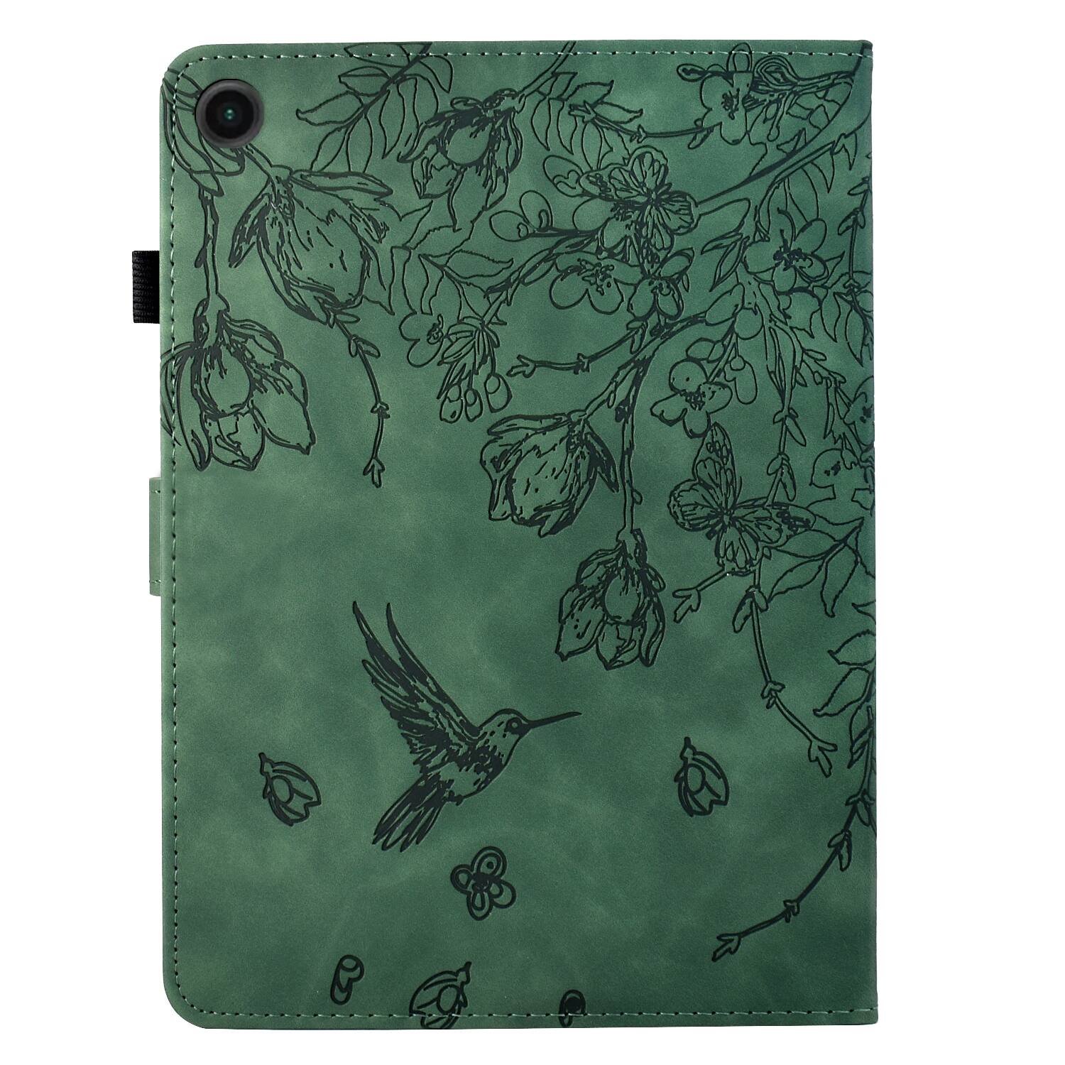 Alt View 4. Dteck - for Lenovo Tab M10 Plus (3rd Gen) 10.61" 2022 Embossed Folio Case,PU Leather Flip Card Slots Kickstand Tablet Cover - Green.