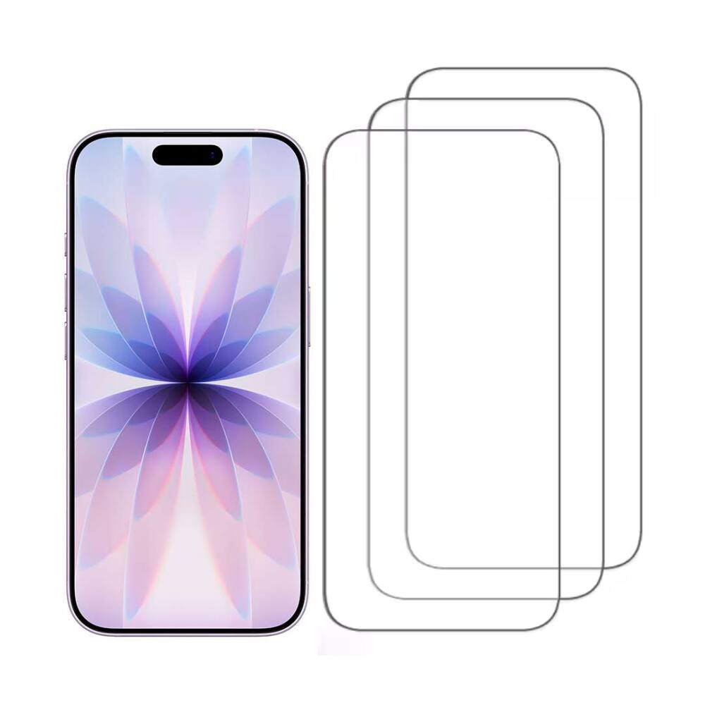 Alt View 4. Qixxronics - 3pack Qixxronics Tempered Glass Screen Protector for iPhone 17 HD Clear Glass Protector for iPhone 17 - Clear.