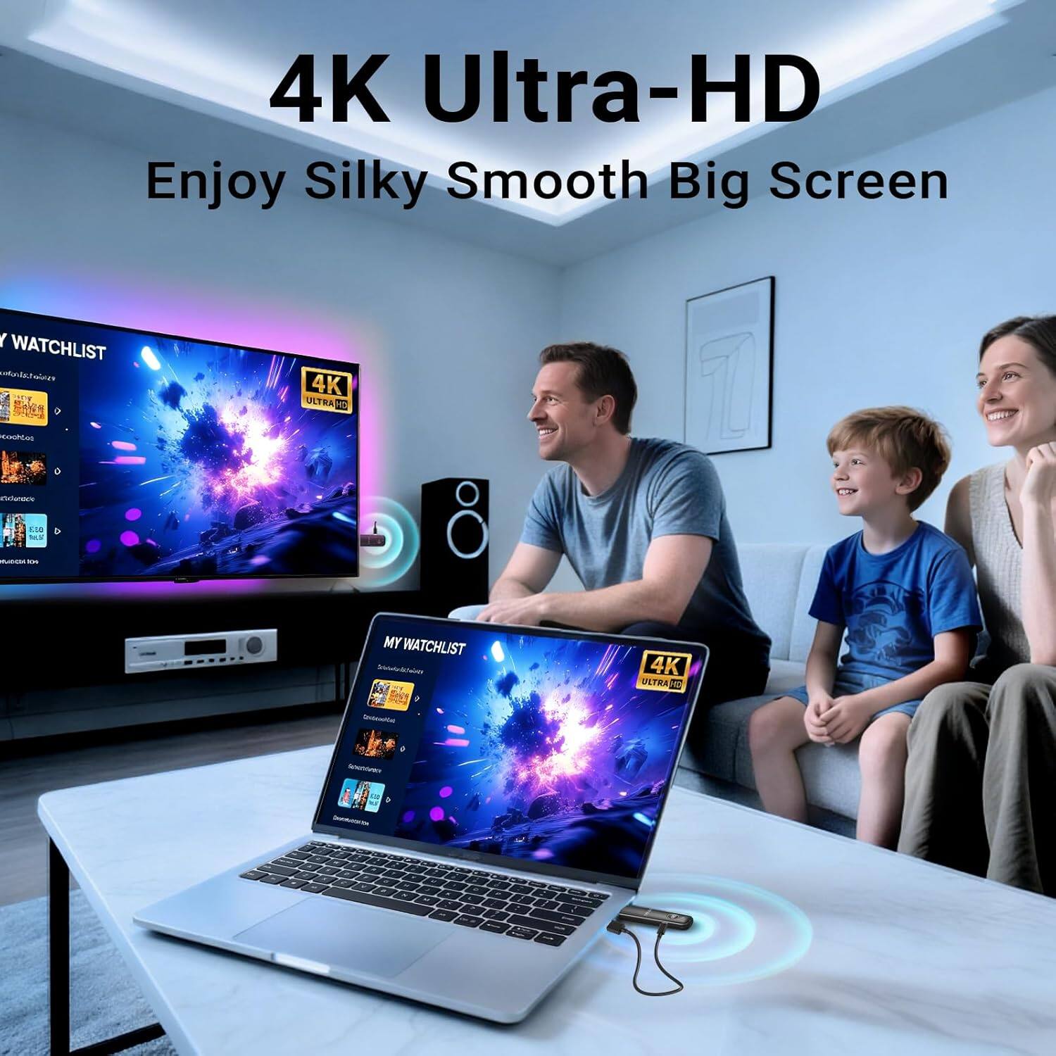 4K Ultra-HD  
Enjoy Silky Smooth Big Screen  

WATCHLIST  
MY WATCHLIST  
4K ULTRA HD