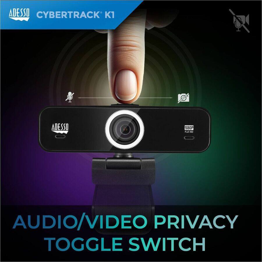 ADESSO CYBERTRACK K1

1080P Full HD

AUDIO/VIDEO PRIVACY TOGGLE SWITCH