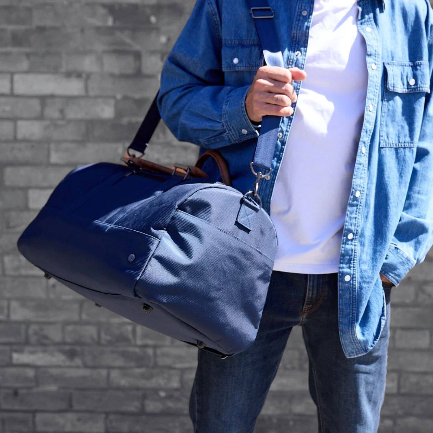 Alt View 6. PKG - District Duffel Bag - Navy.
