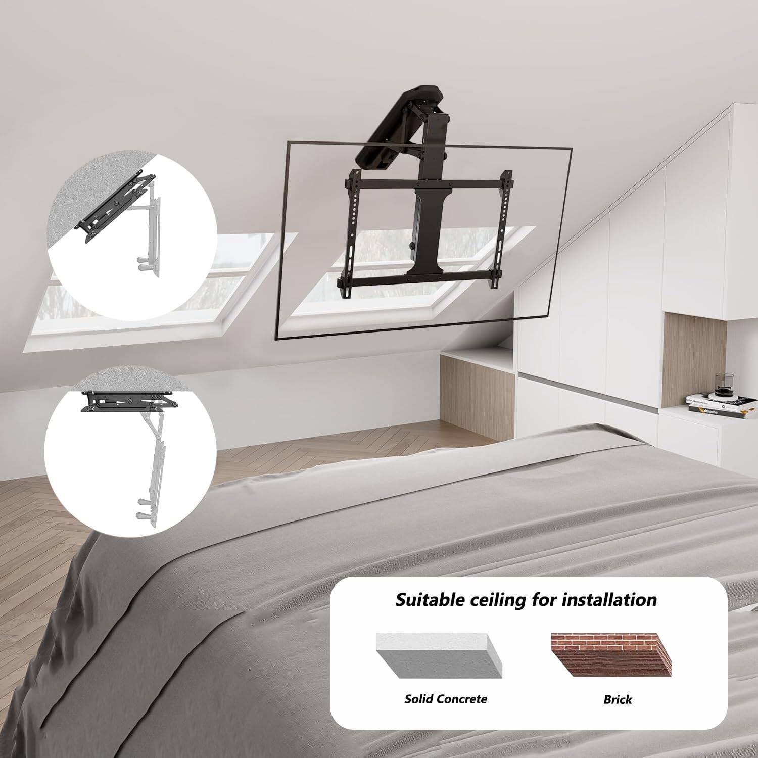 Suitable ceiling for installation  
Solid Concrete  
Brick