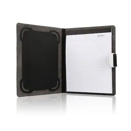Front. DirectDeals - Tablet Padfolio 8" x 10" - Black.