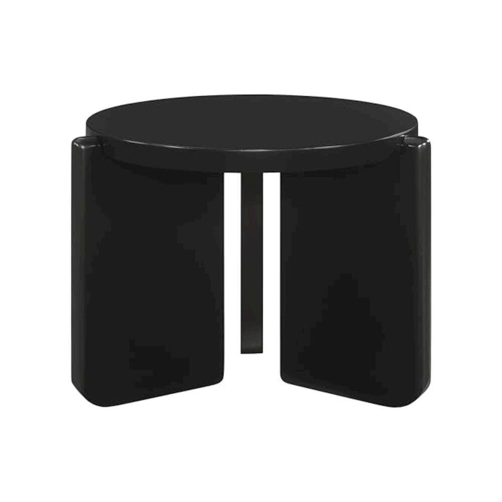 Alt View 3. Coaster Co. of America - Cordova 3-piece Solid Wood Coffee and End Table Set Black - Black.
