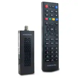 Mediasonic - ATSC Digital TV Converter Box Dongle with TV Tuner, TV Recording, USB Multimedia Function, 1080P HDMI Output, Clear QAM - Black