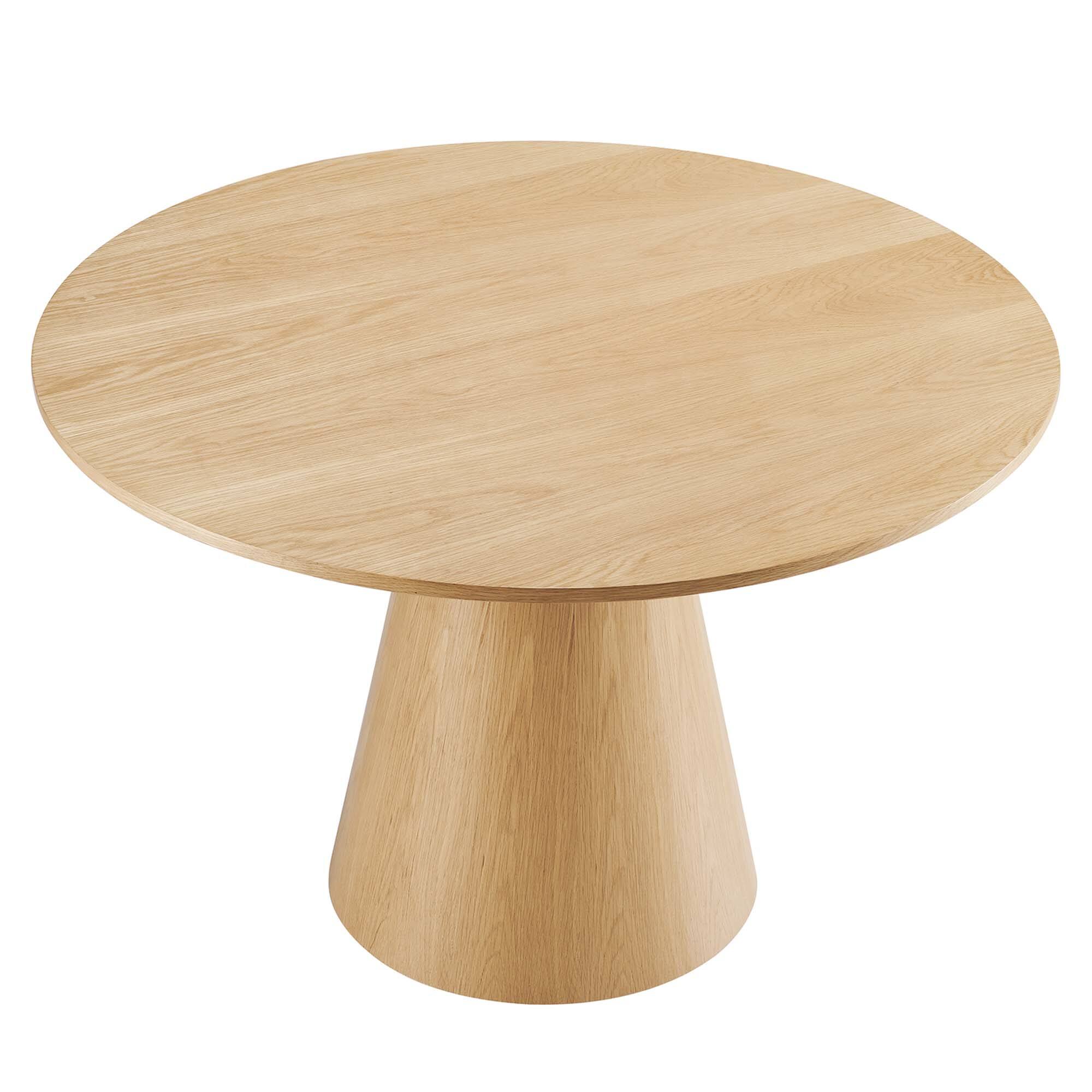 Left. Modway - Provision 47" Round Dining Table by Modway - Oak.
