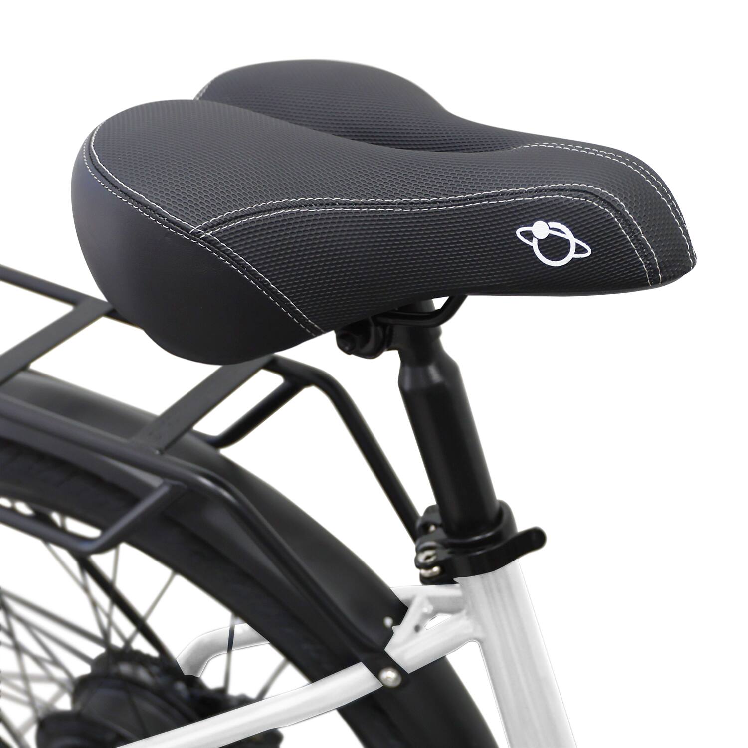 Alt View 3. Jupiter Bikes - Cruise Step Through eBike w/ 20 mph Max Speed & 50 Miles Operating Range - Universal Size - UL Certified - White.