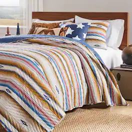 BreeBe - Painted Desert Quilt Set 3-Piece King/Cal King - Sapphire
