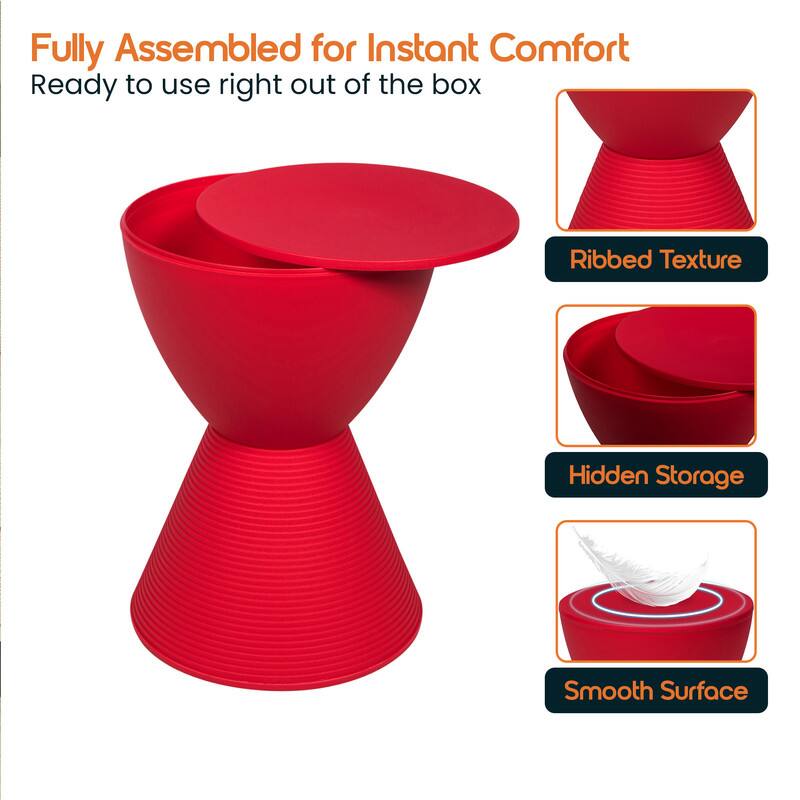 Fully Assembled for Instant Comfort  
Ready to use right out of the box  

- Ribbed Texture  
- Hidden Storage  
- Smooth Surface