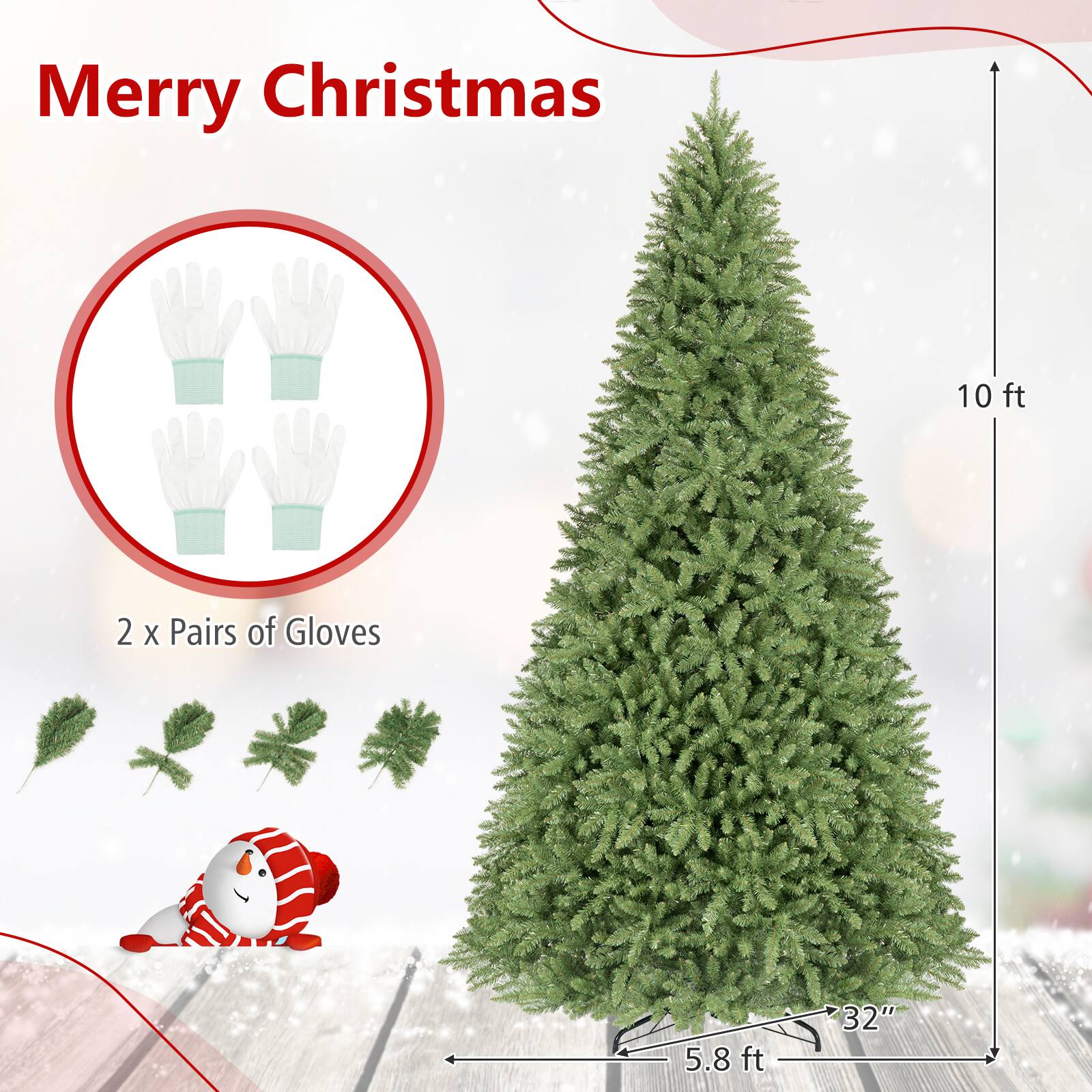 Merry Christmas

10 ft

2 x Pairs of Gloves

5.8 ft

32"