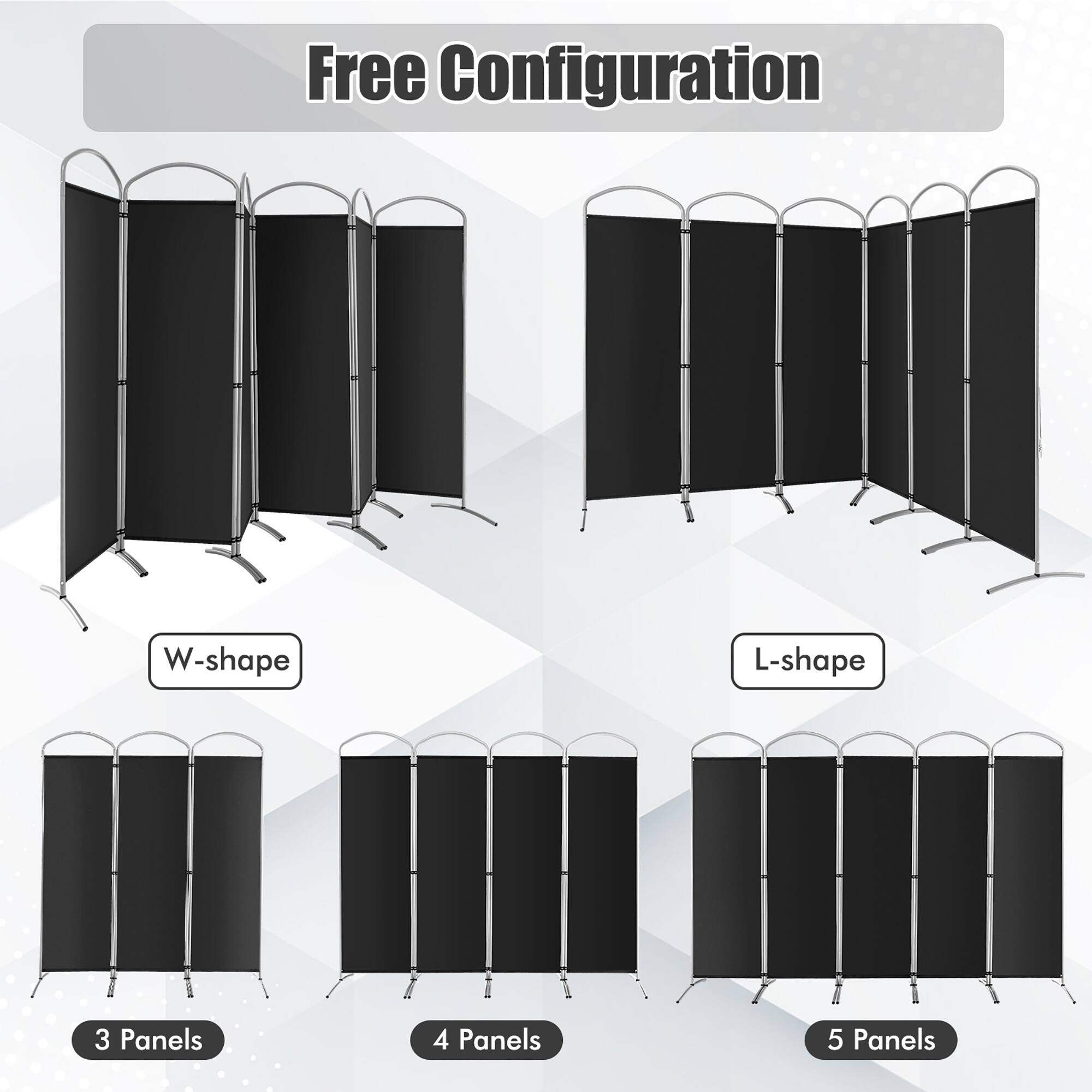 Free Configuration

W-shape

L-shape

3 Panels

4 Panels

5 Panels