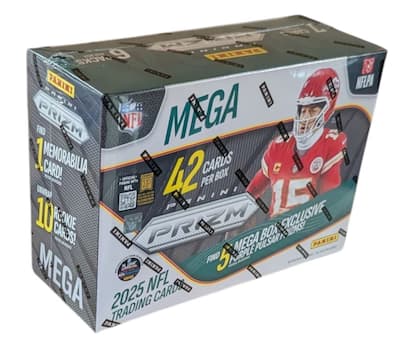 2025 Panini Prizm Football Hobby Mega Box (Purple Pulsar Prizm's 2025 Panini Prizm Football Hobby Mega Box (Purple Pulsar Prizm's