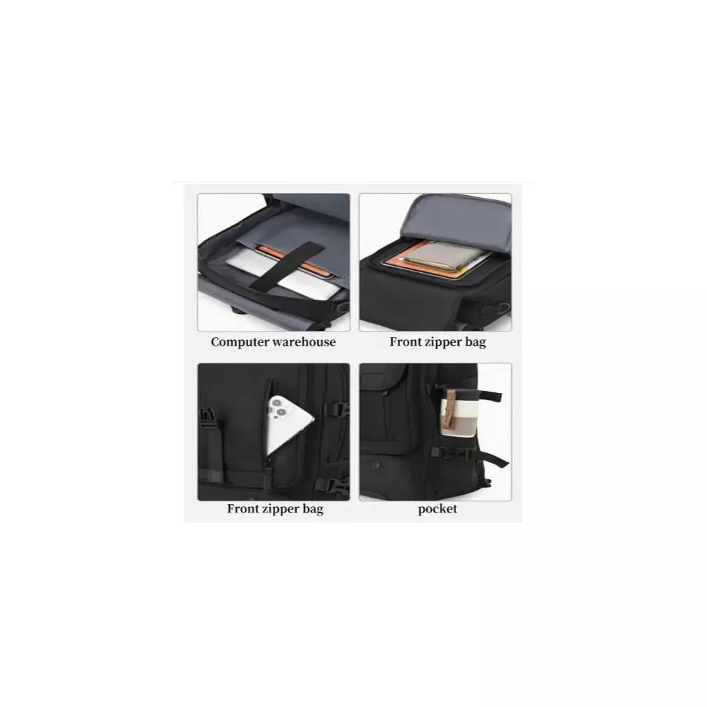 Alt View 2. Wikistore - WIKISTORE Anti-Theft Laptop Backpack with Shoe Compartment Convertible Business Hiking Bag Blue - Blue.