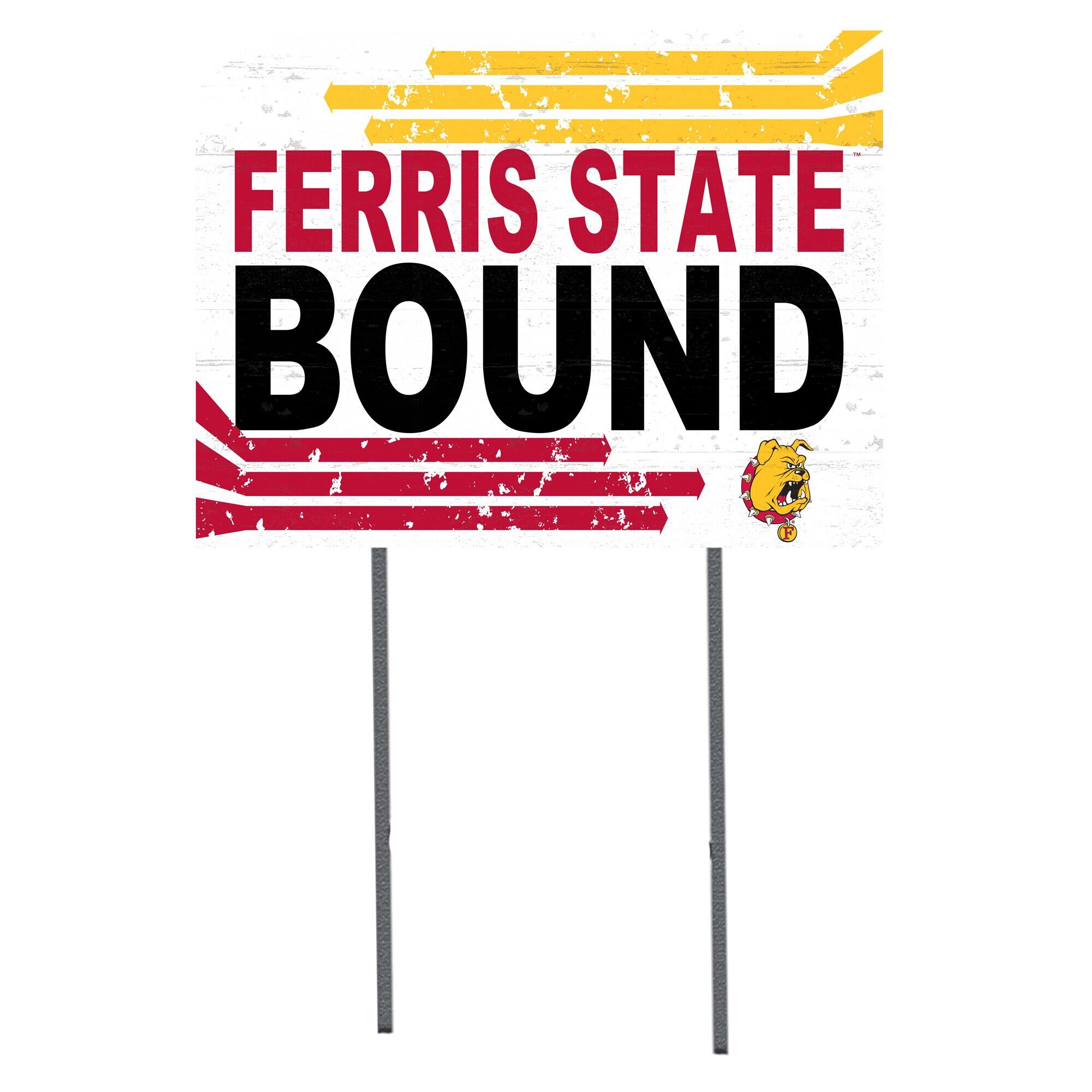 Ferris State Bulldogs 18" x 24" Team Yard Sign