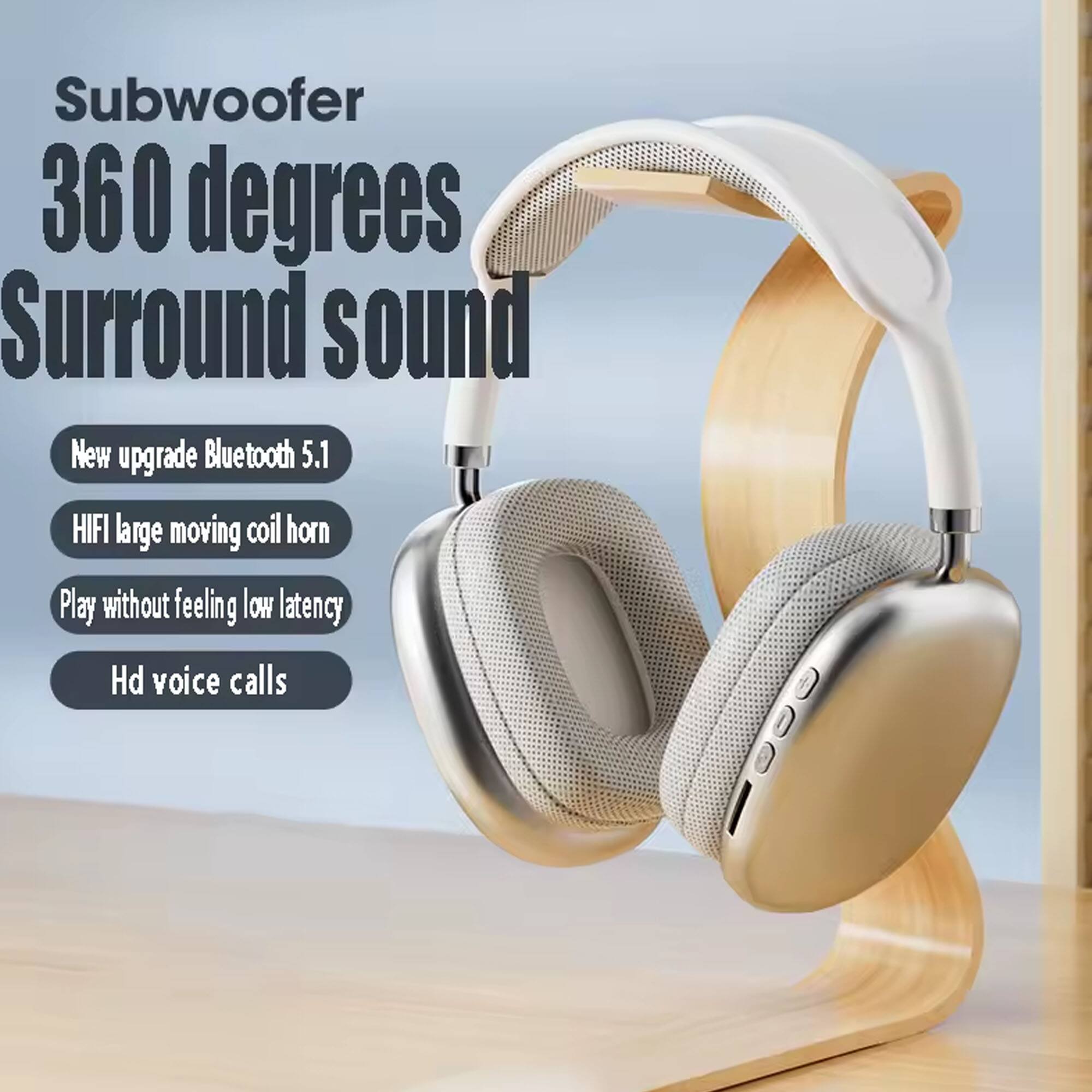 Subwoofer  
360 degrees Surround sound  

- New upgrade Bluetooth 5.1  
- HiFI large moving coil horn  
- Play without feeling low latency  
- Hd voice calls