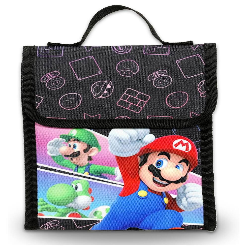 Alt View 2. Bioworld - Bioworld Black Super Mario 16" Kids Backpack with large front pocket - Assorted Pre-Pack.