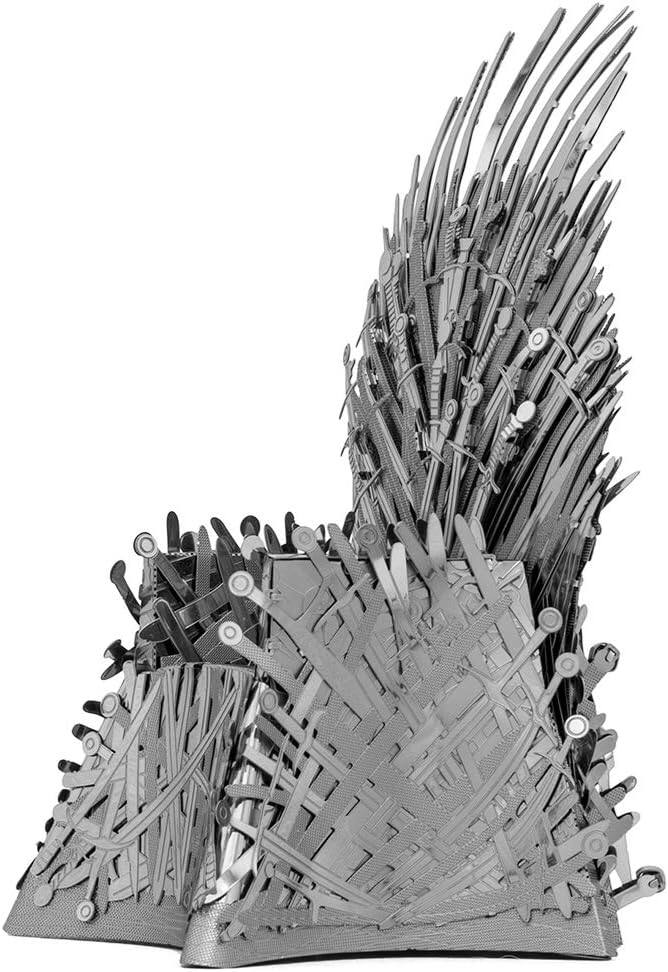 Alt View 1. Metal Earth - Metal Earth Premium Series Game of Thrones Iron Throne 3D Metal Model Kit Fascinations - Silver.