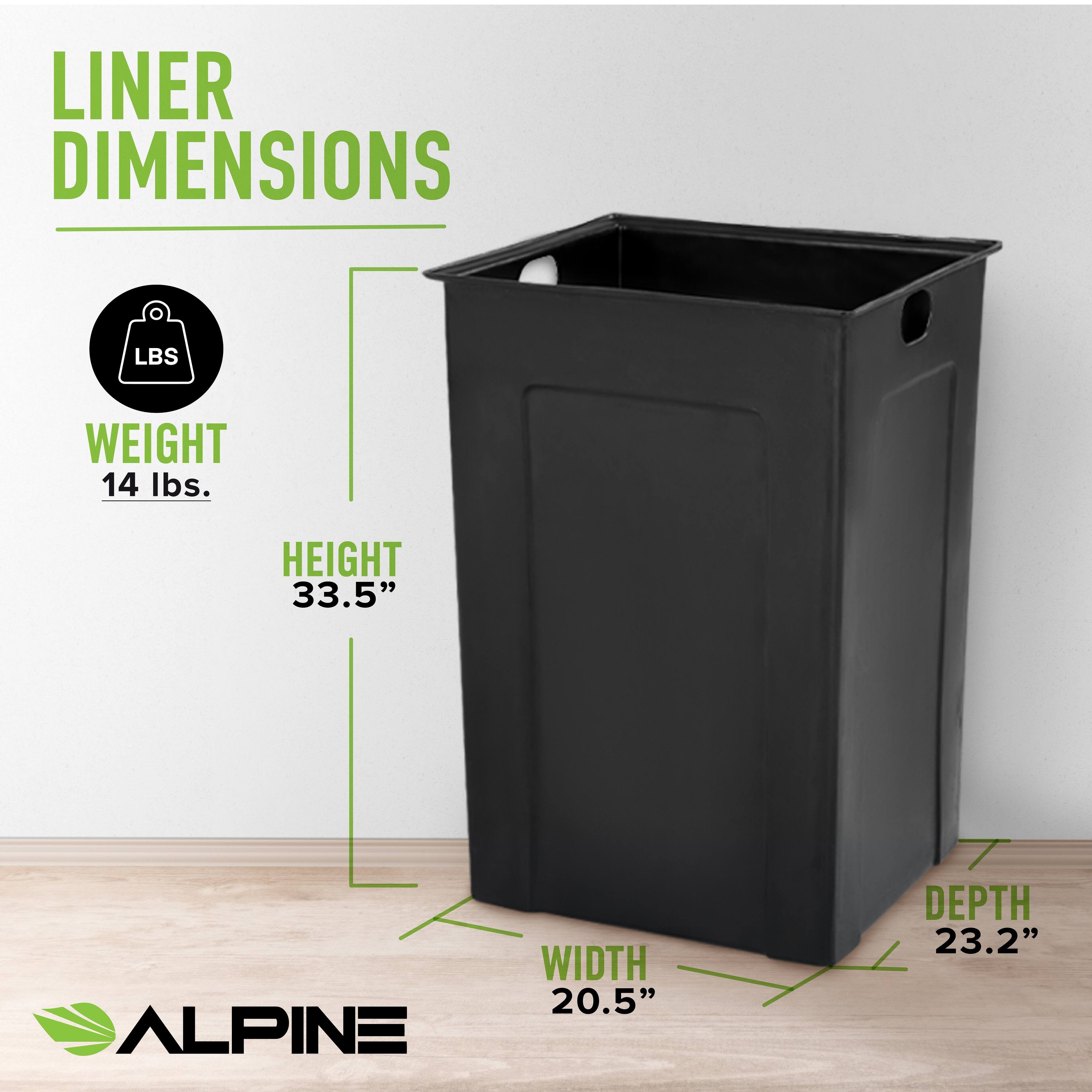 LINER DIMENSIONS
WEIGHT 14 lbs.
HEIGHT 33.5"
ALPINE
WIDTH 20.5"
DEPTH 23.2"