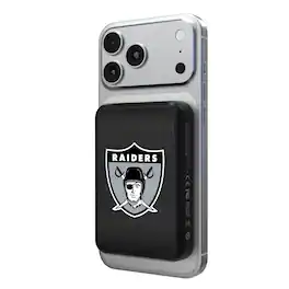 Keyscaper - Oakland Raiders Wireless Magnetic Power Bank - Black