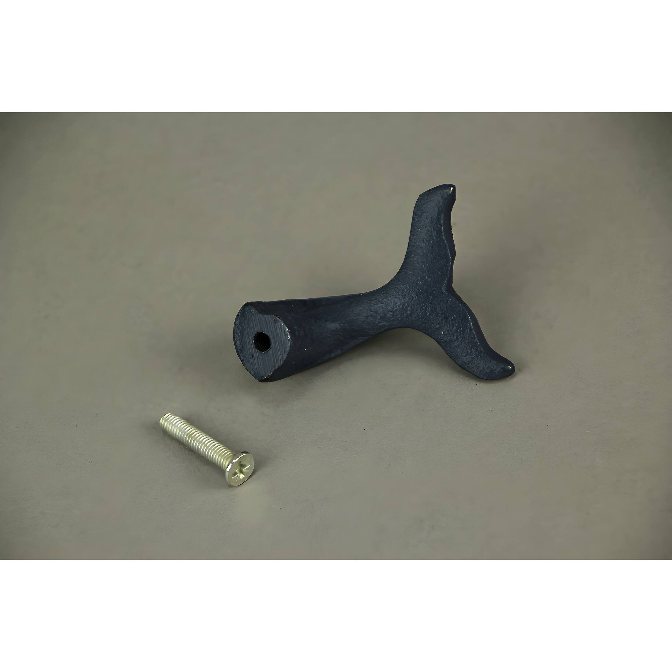 Alt View 8. Zeckos - Navy Blue Cast Iron Whale Tail Drawer or Cabinet Door Pulls Set of 12 - Navy.