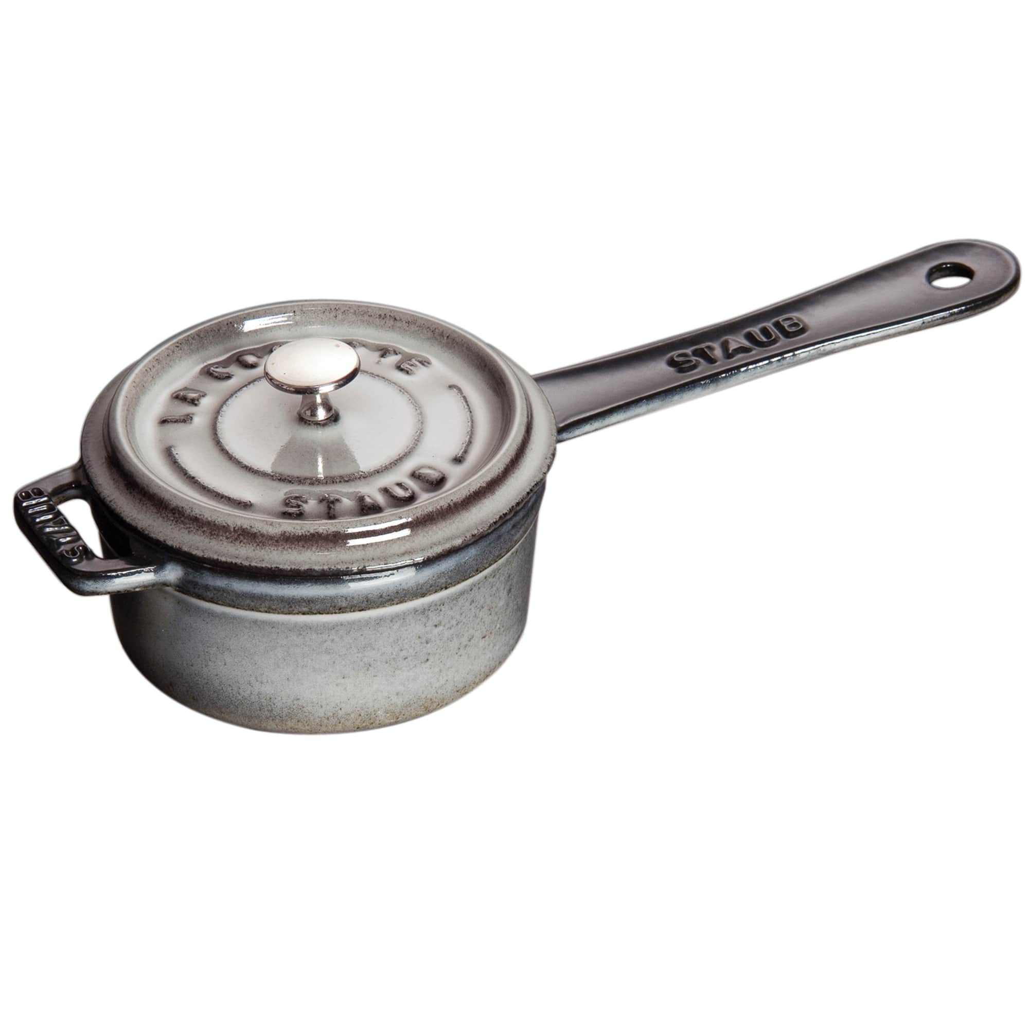 Staub - Cast Iron 0.25-qt Mini Saucepan - Graphite Grey