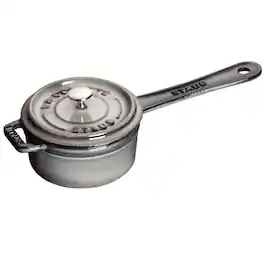Staub - Cast Iron 0.25-qt Mini Saucepan - Graphite Grey