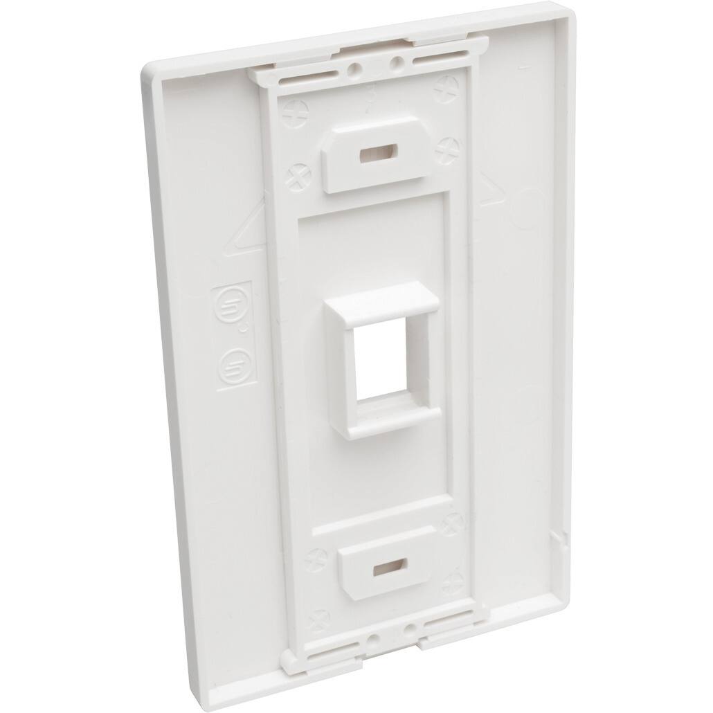 Alt View 1. Tripp Lite - Tripp Lite by Eaton Single-Gang 1-Port Wall Plate Keystone Cat5/6 USB HDMI Dport RCA - 1 x Total Number of Socket(s) - White.