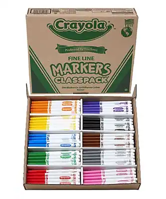 Crayola
Preferred by Teachers!
FINE LINE MARKERS CLASSPACK
206 Markers in 18 Different Colors