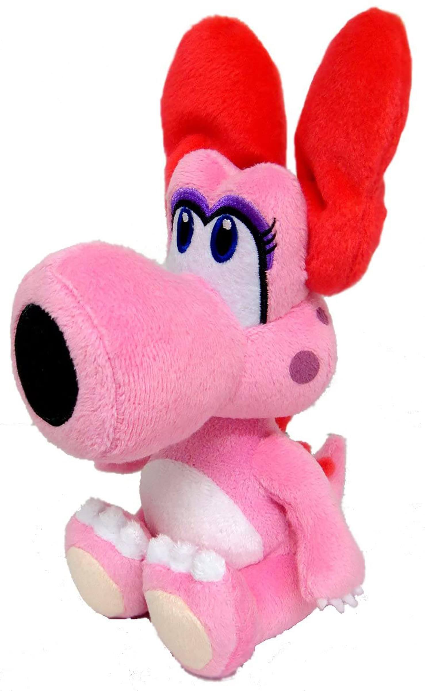 Front. Little Buddy - Super Mario All Star Collection 6 Inch Plush | Birdo - Pink.