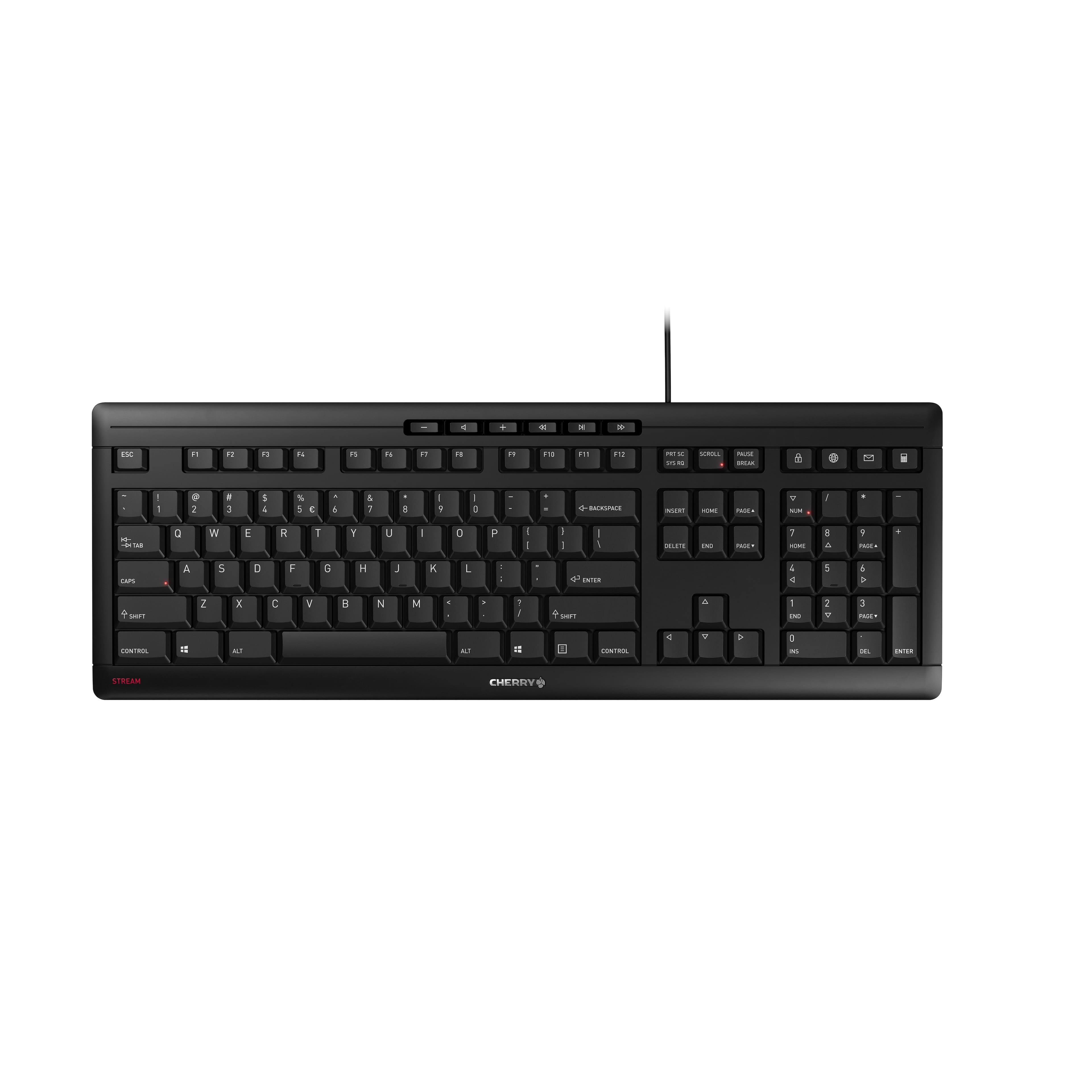 CHERRY - Stream Wired Keyboard - Black