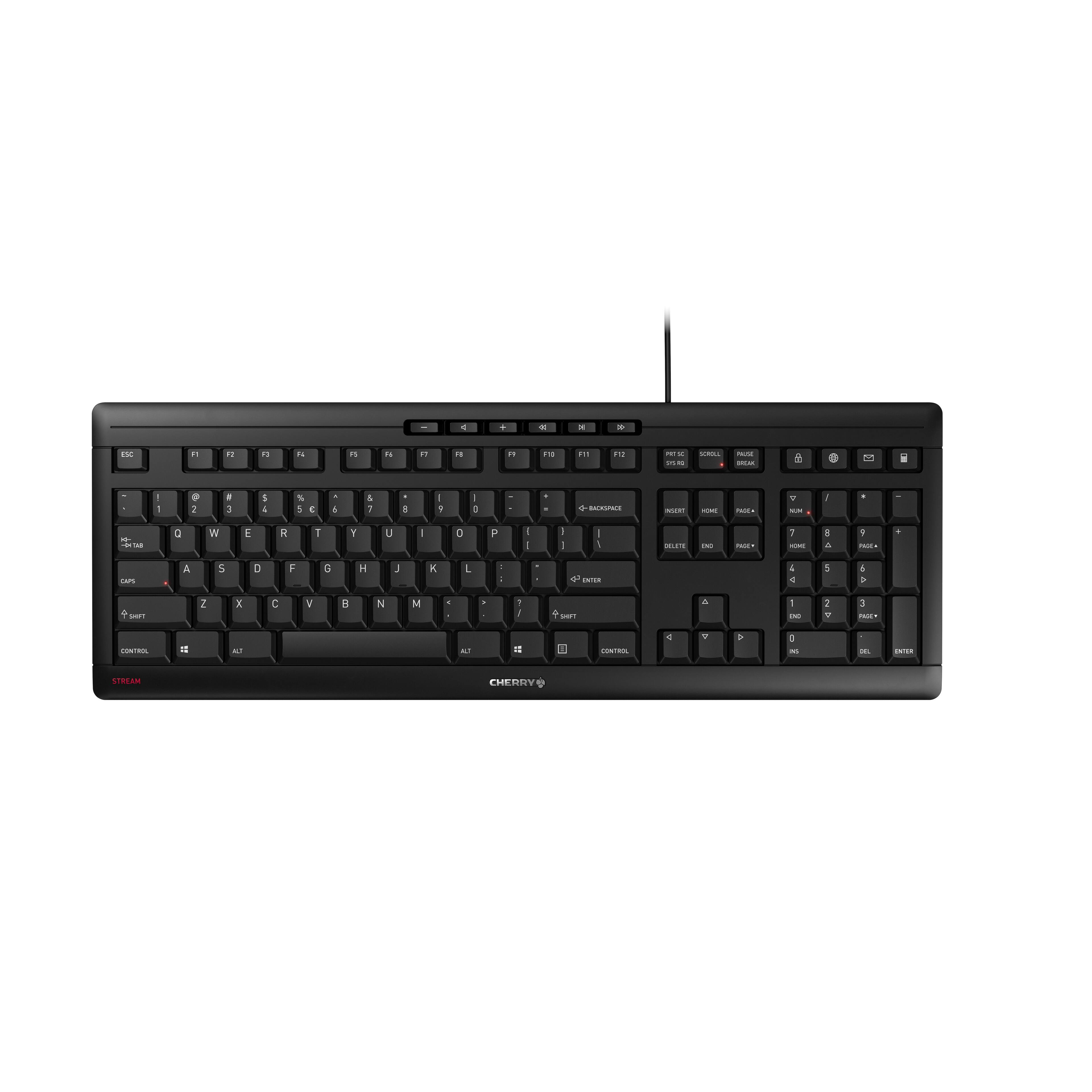CHERRY - Stream Wired Keyboard - Black