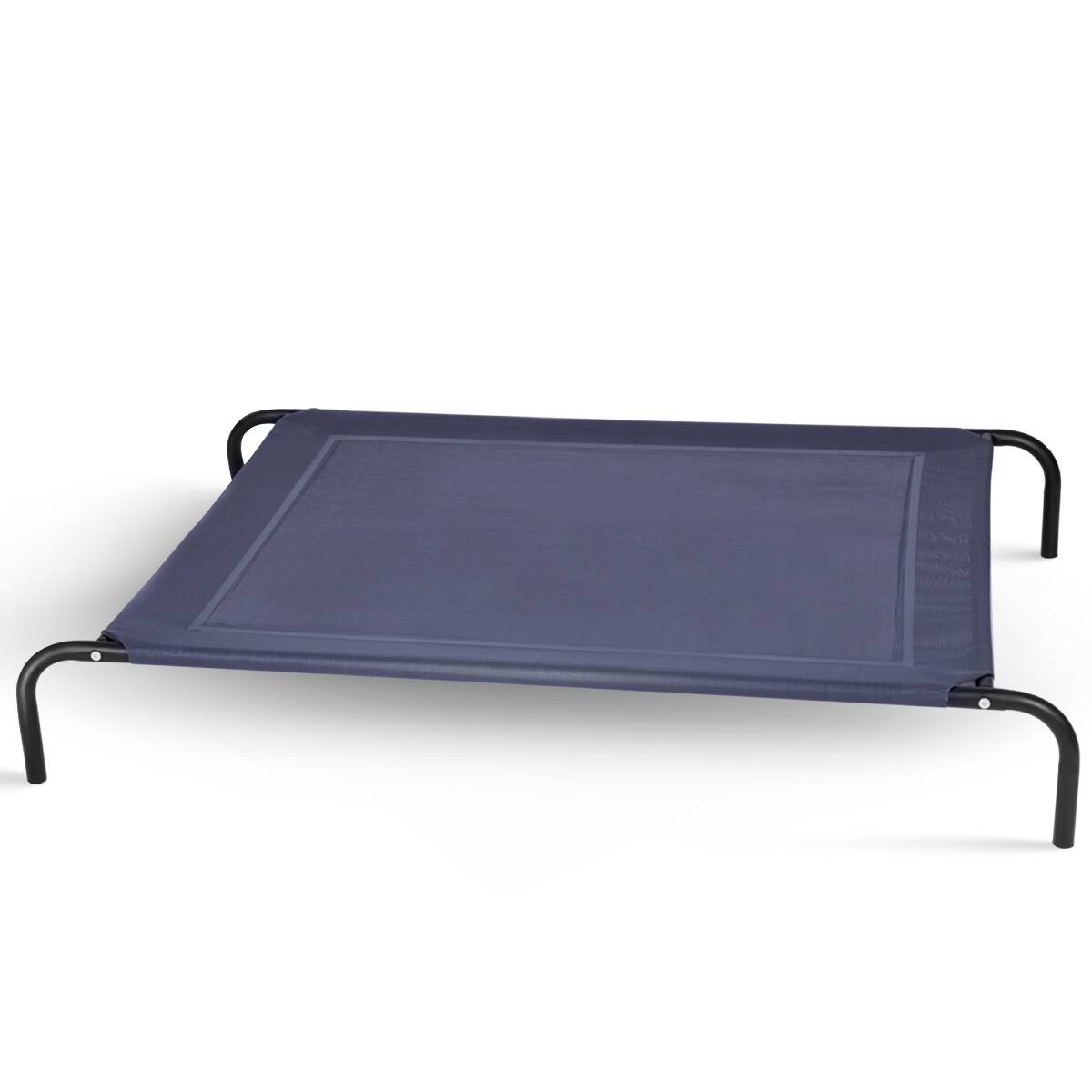Front. Gymax - Gymax Large Dog Cat Bed Elevated Pet Cot Indoor Outdoor Camping Steel Frame Mat -XL - Grey.