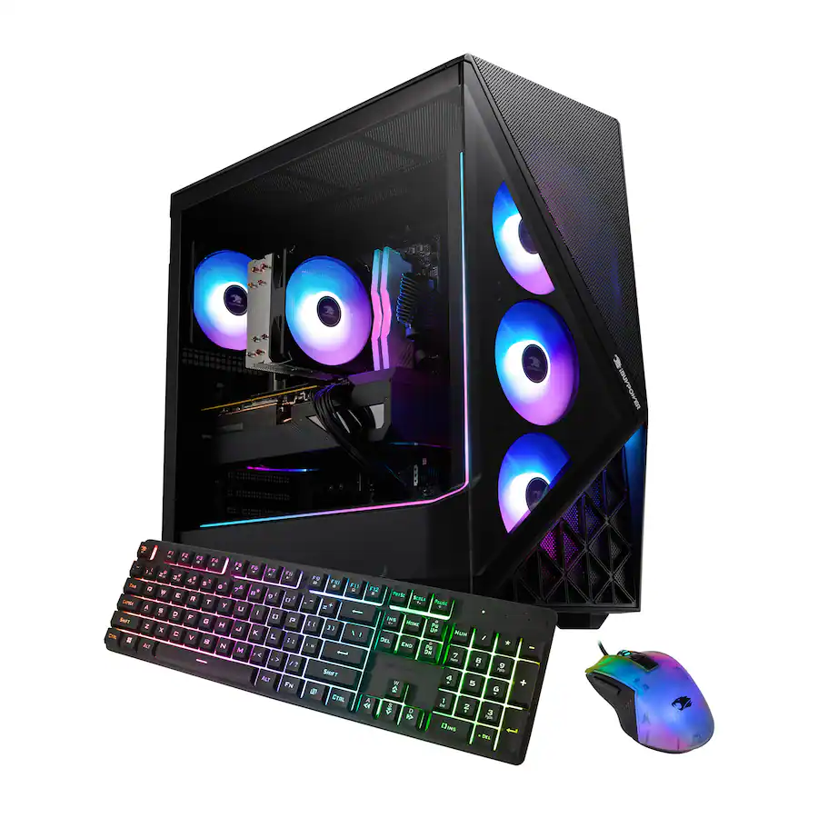 iBUYPOWER Slate Gaming Desktop PC AMD Ryzen 7 9700X, AMD Radeon RX