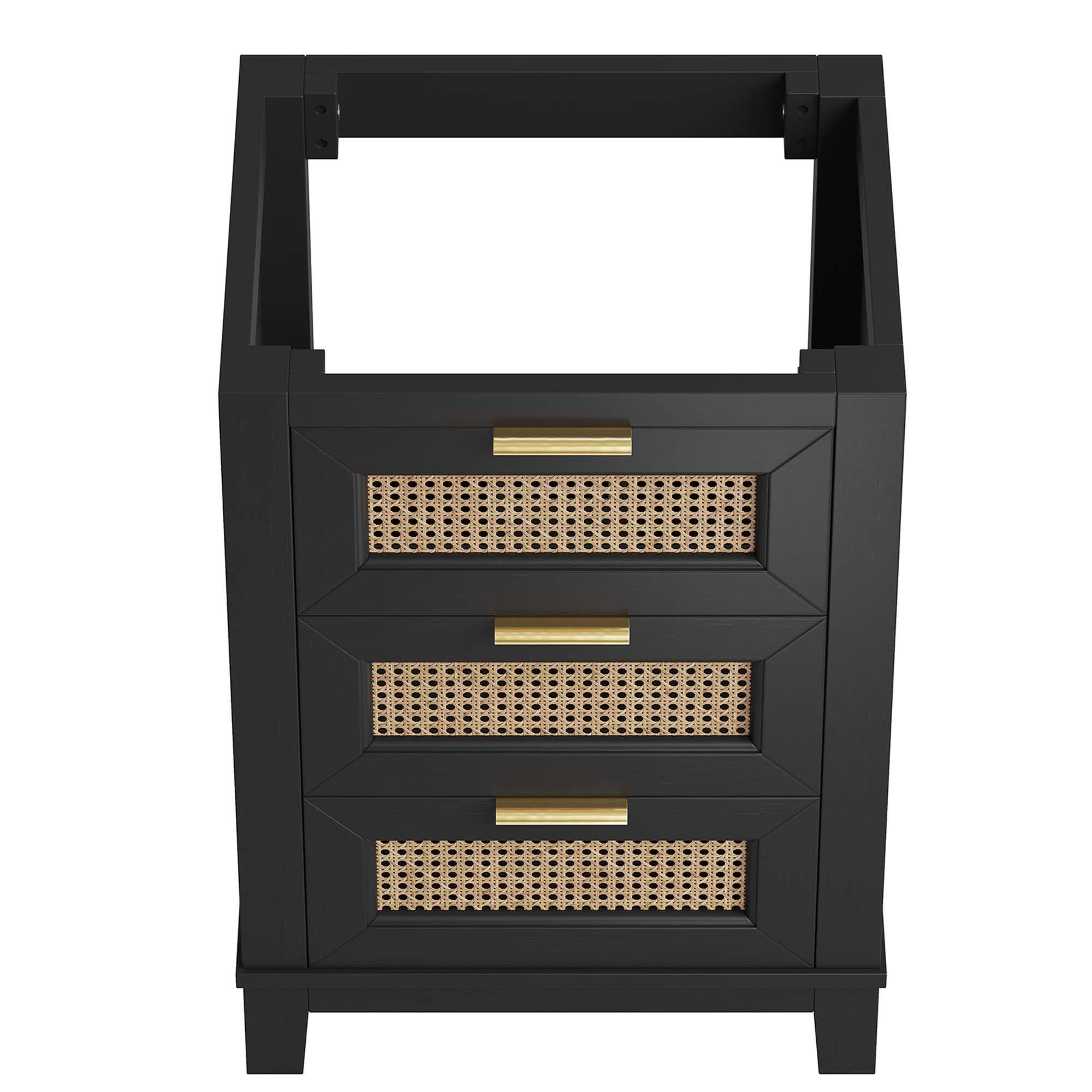 Alt View 4. Modway - Dixie Bathroom Cabinet Basin Not Included by Modway - Black.