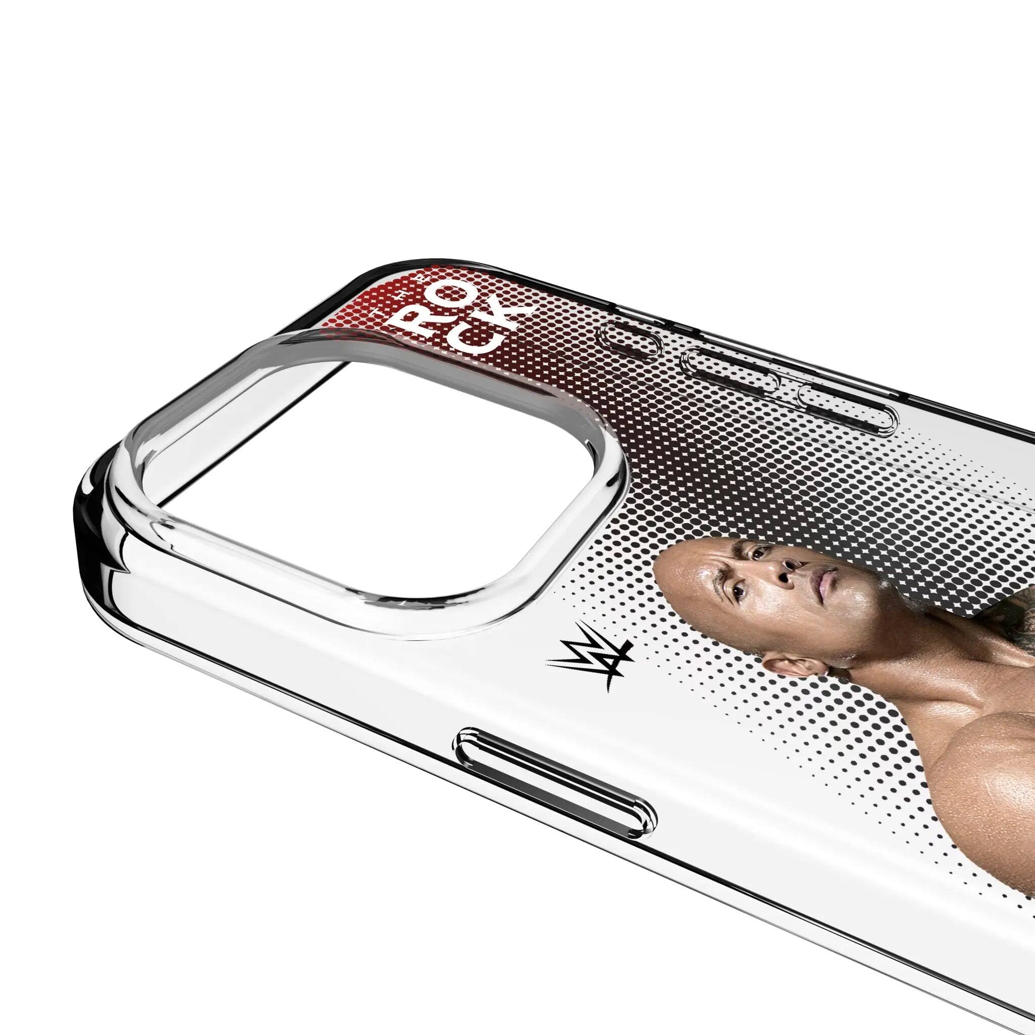 Left. Keyscaper - WWE Superstar Clear Phone Case - Apple iPhone 13 mini - The Rock.