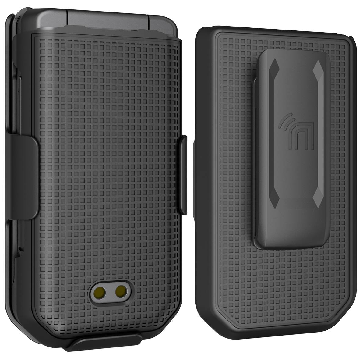 Alt View 8. Nakedcellphone - Case and Belt Clip Holster for CAT S22 Flip Phone Communicator - Gold.
