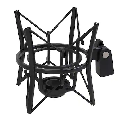 Front. Lyxpro - MKS1-B Condenser Spider Microphone Shock Mount with Anti Vibration and Isolation - Black.