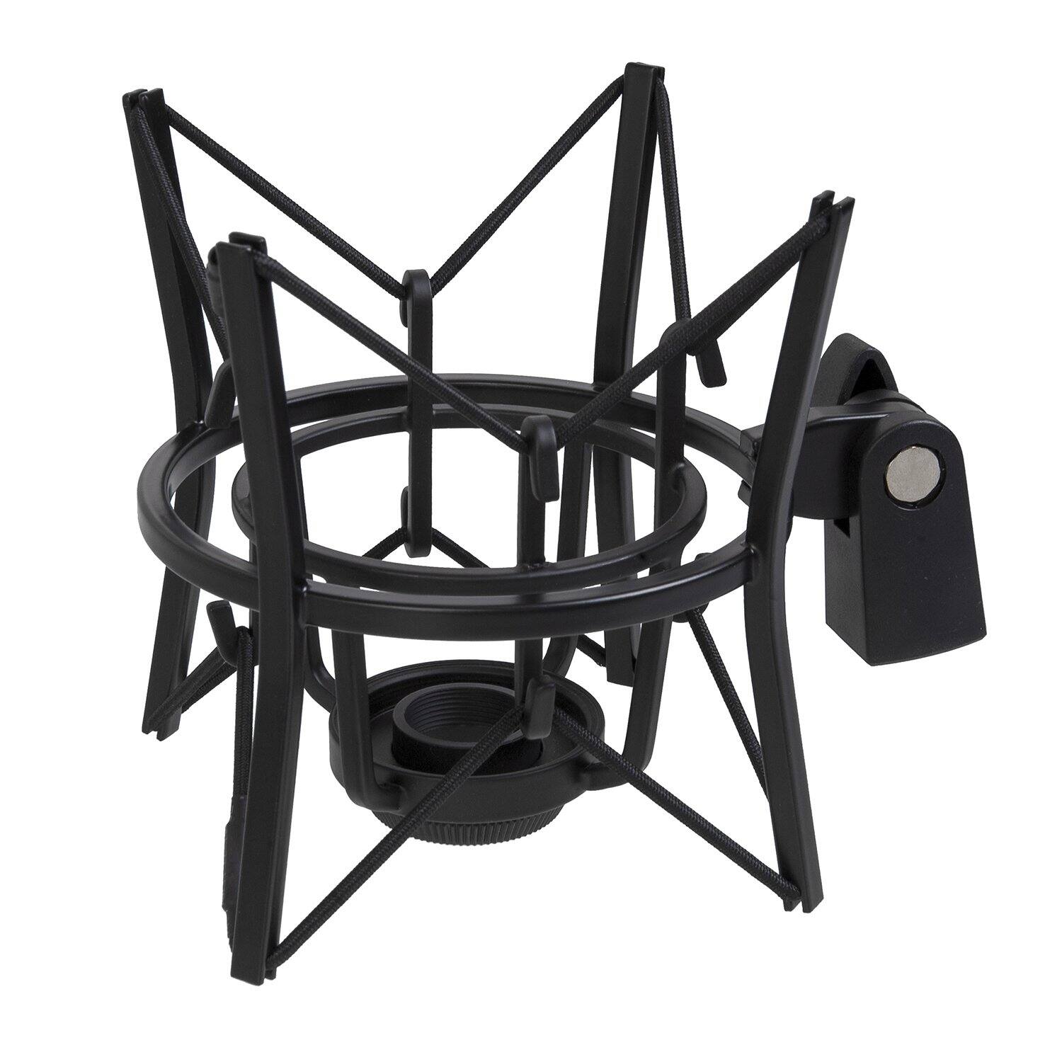 Front. Lyxpro - MKS1-B Condenser Spider Microphone Shock Mount with Anti Vibration and Isolation - Black.
