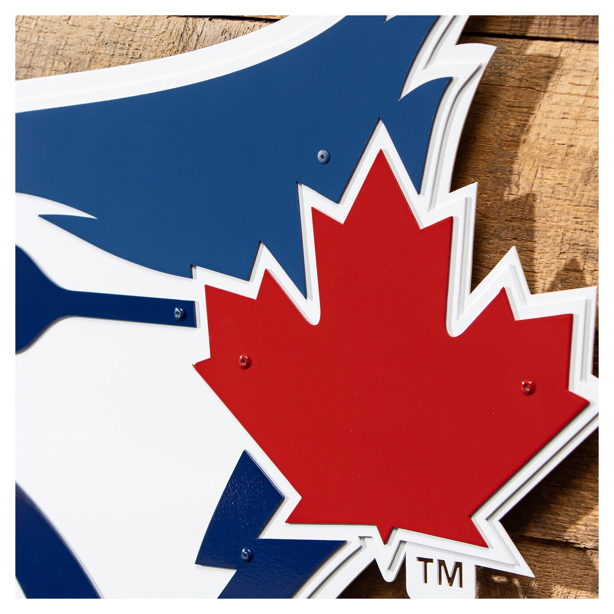 Alt View 2. Evergreen Enterprises - Toronto Blue Jays 23" Layered Metal Wall Art Sign - Multicolor.