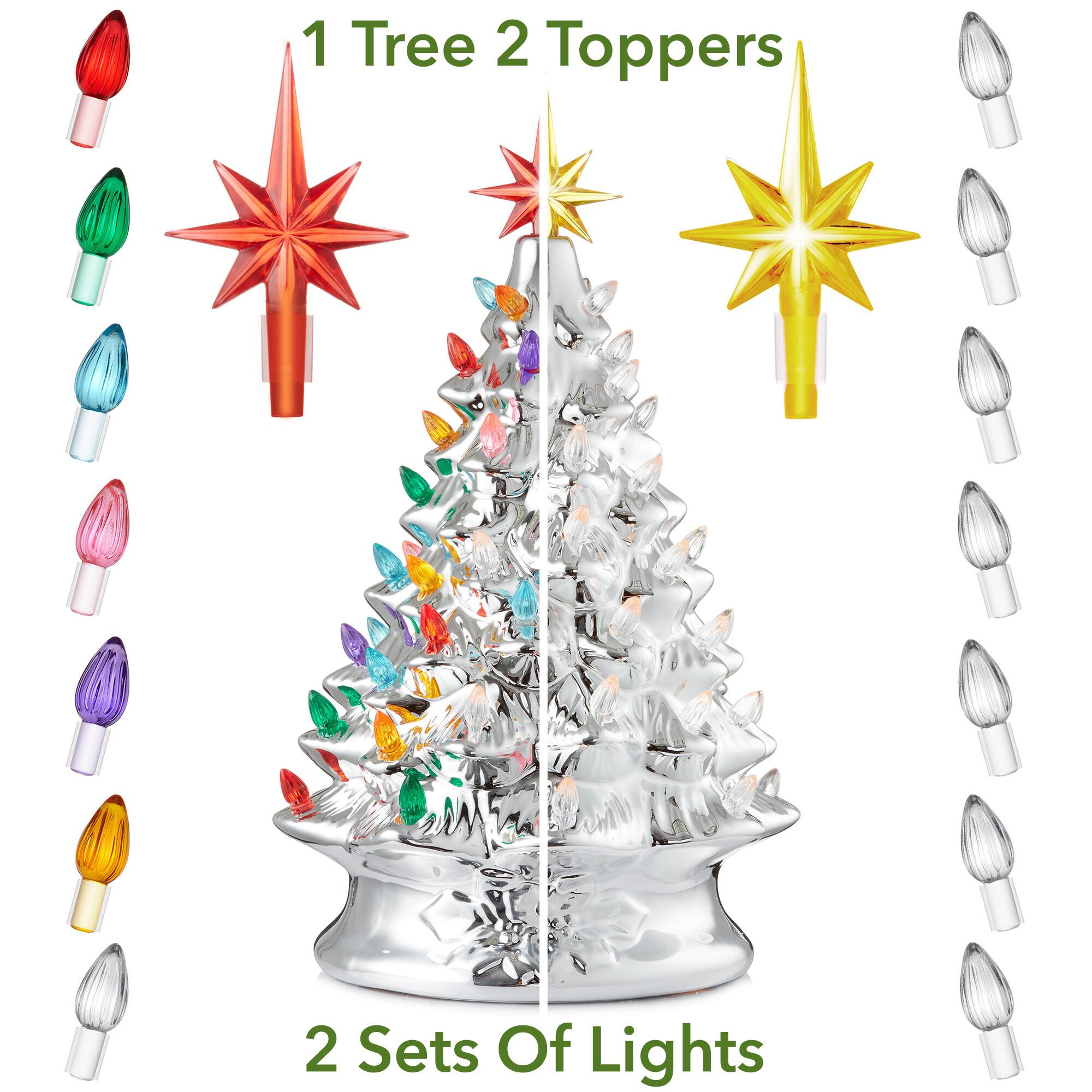 1 Tree 2 Toppers  
2 Sets Of Lights