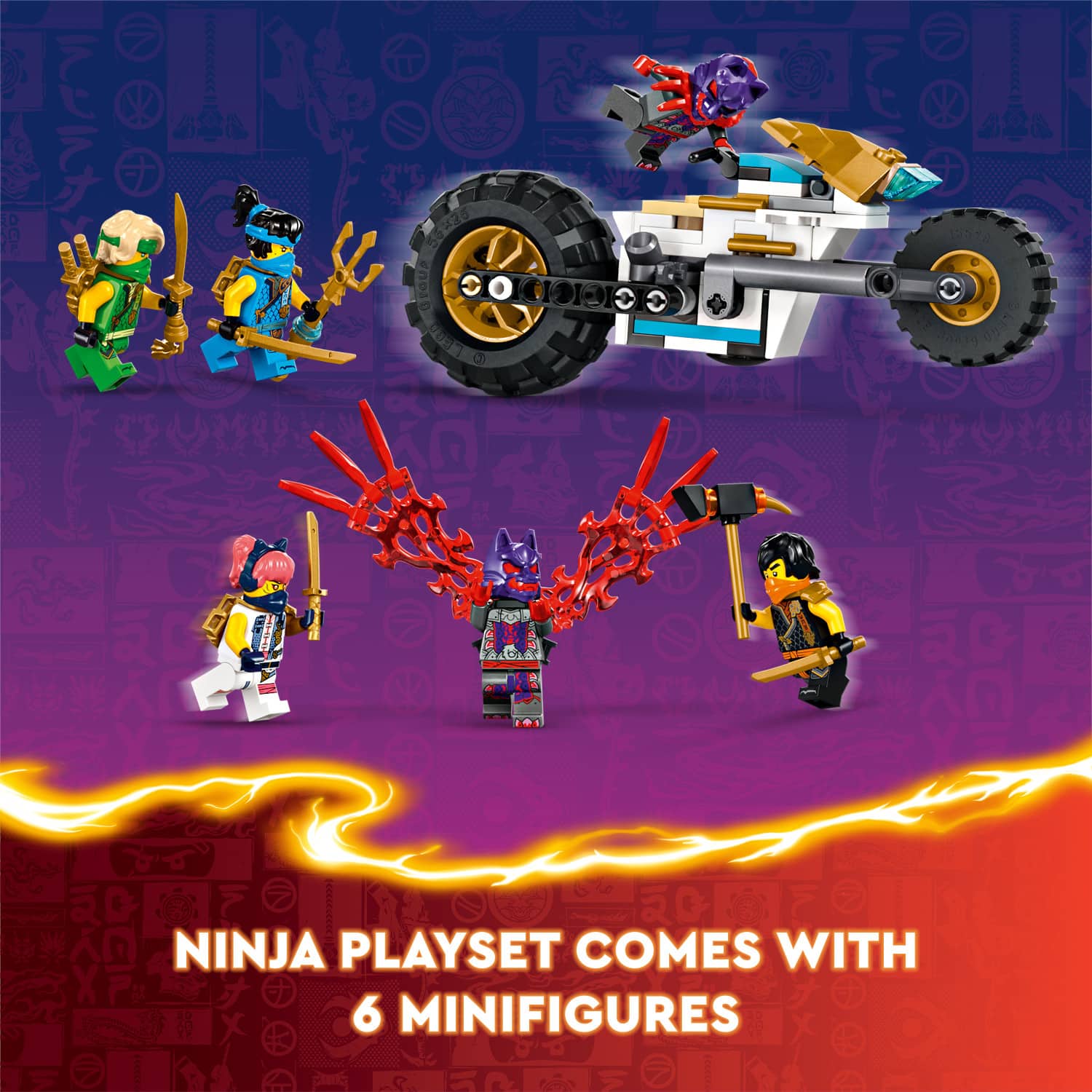 A Ninja Playset comes with 6 Minifigures.