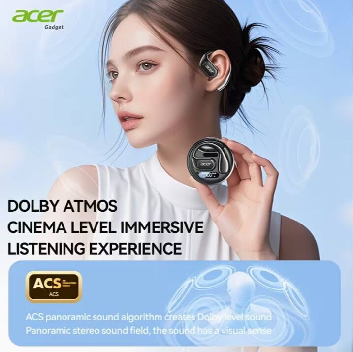 acer Gadget

DOLBY ATMOS  
CINEMA LEVEL IMMERSIVE  
LISTENING EXPERIENCE

ACS panoramic sound algorithm creates Dolby level sound  
Panoramic stereo sound field, the sound has a visual sense