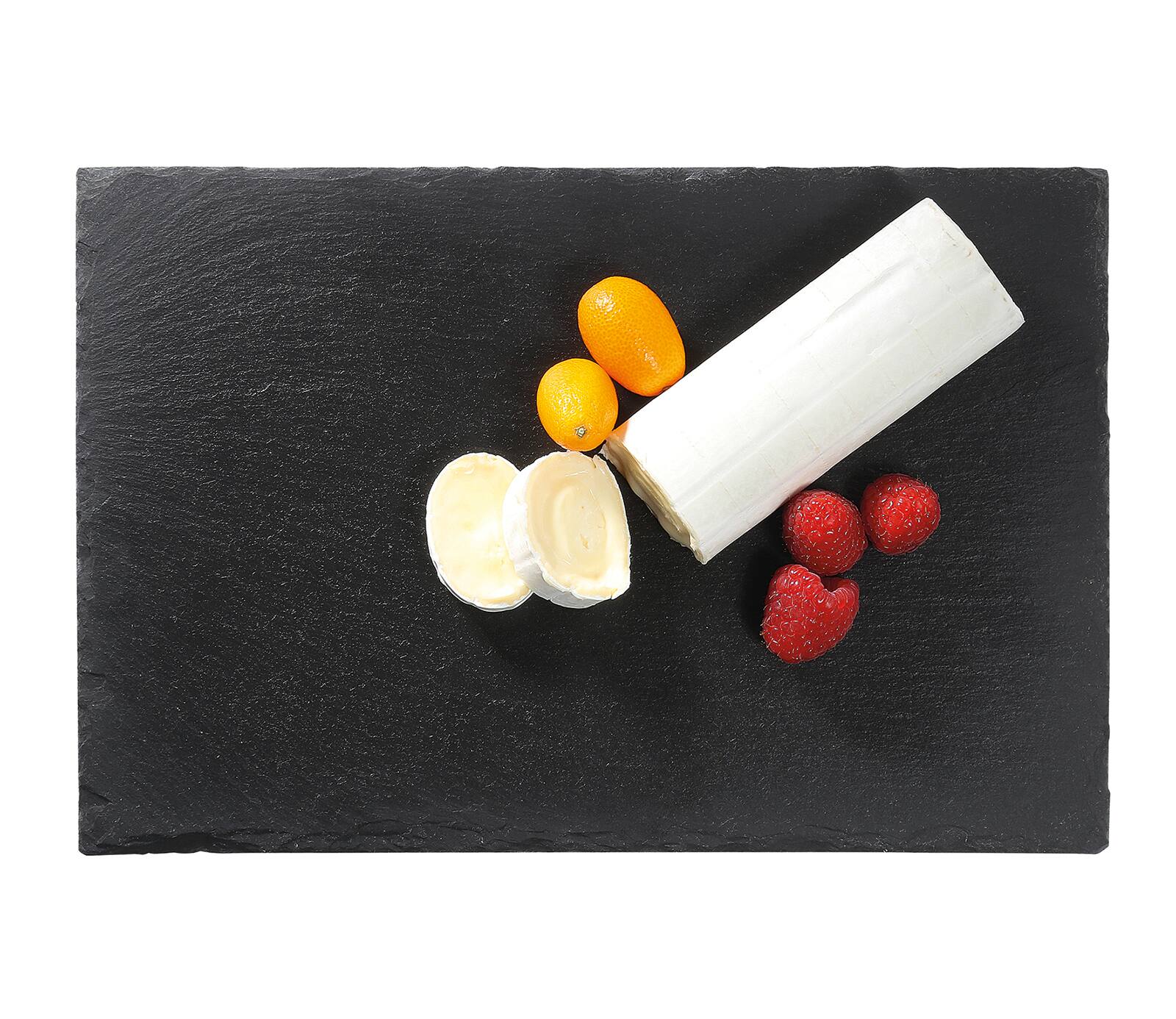 Alt View 2. Cilio - Slate Serving Board for Cheese and Appetizers, Rectangular, 11.8-Inch  x 7.9-Inch - Black.