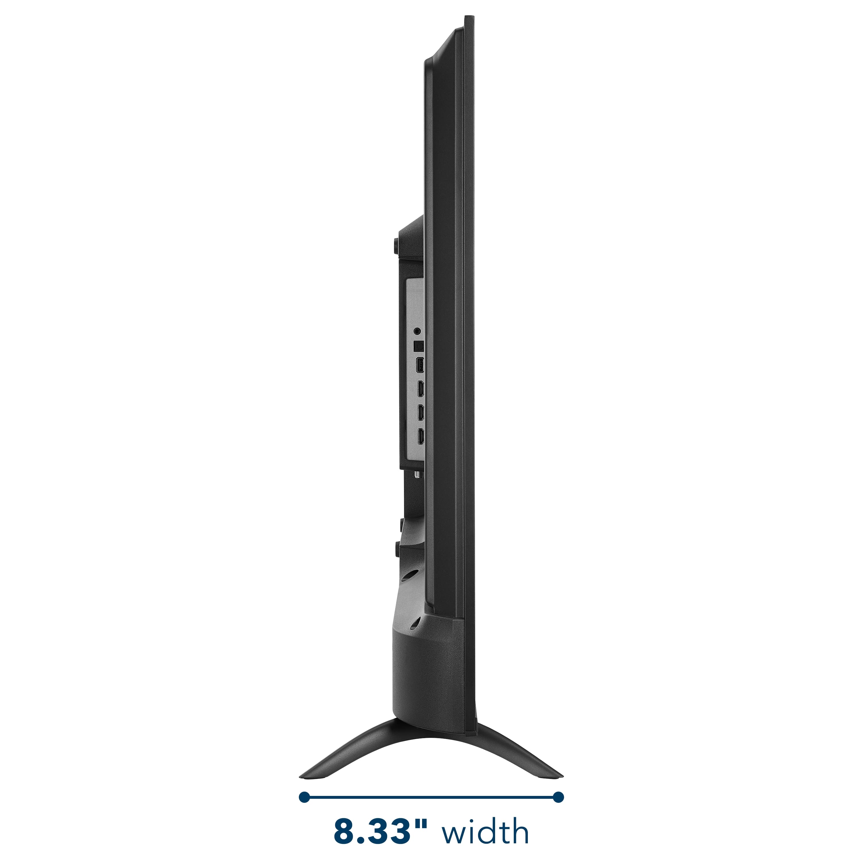 The image shows a black computer monitor with a size of 8.33 inches in width.