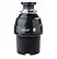 Front. GE - 3/4 HP Continuous Feed Garbage Disposer - Black.