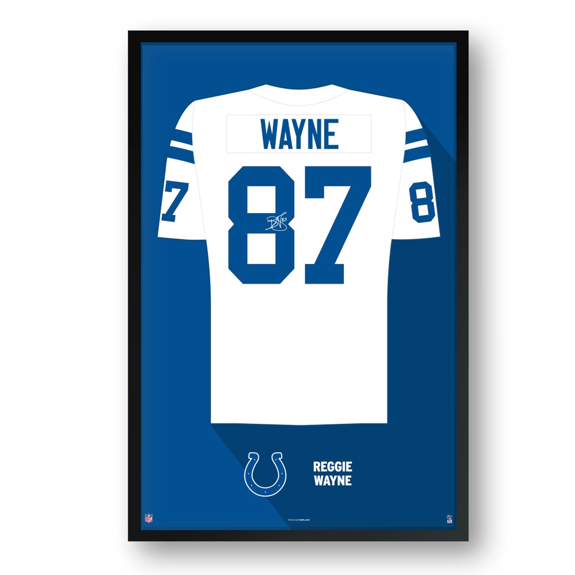 Reggie Wayne Indianapolis Colts Framed 27" x 39" Retired Jersey Art Print